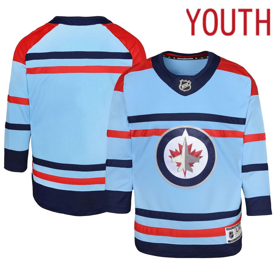 Youth Winnipeg Jets Light Blue Anniversary Premier NHL Jersey